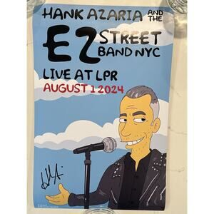 Hank Azaria & The EZ Street Band Simpson Inspired Signed 12x18 Poster Autograph2